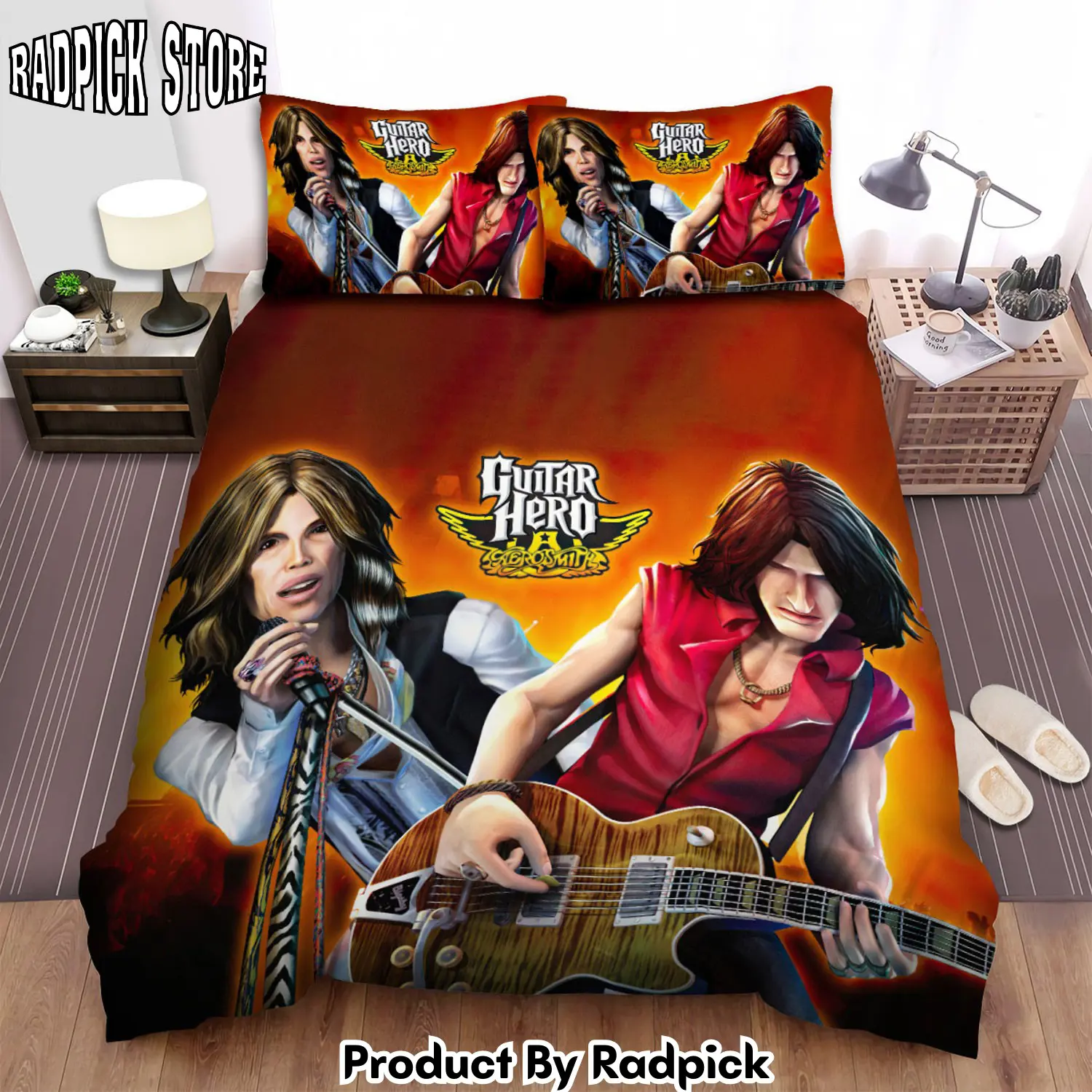 Radpick aerosmith guitar hero duvet cover bedroom sets comfortable bedding sets rp3278891